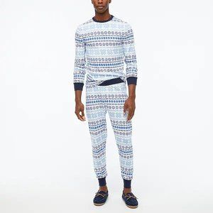 J Crew Factory Men's Holiday pajama set, Blue, M, XL, NWT